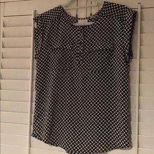 Black and white blouse